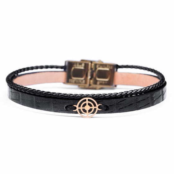 دستبند مردانه طلا طرح هدف