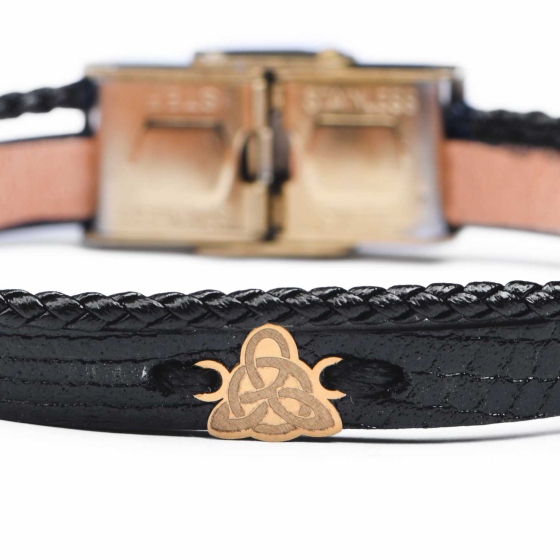 دستبند زنانه طلا طرح گره تبتی