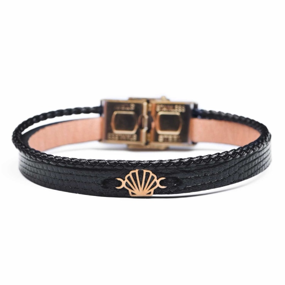 دستبند زنانه طلا طرح صدف