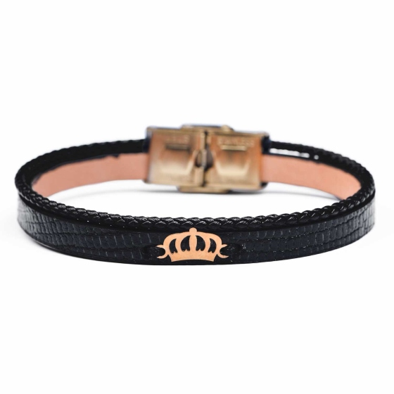 دستبند زنانه طلا طرح تاج