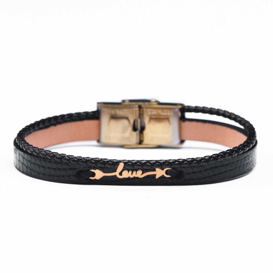 دستبند زنانه طلا طرح تیر عشق