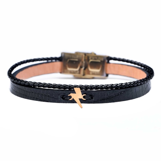 دستبند زنانه طلا طرح صاعقه