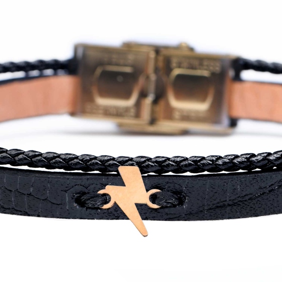 دستبند زنانه طلا طرح صاعقه