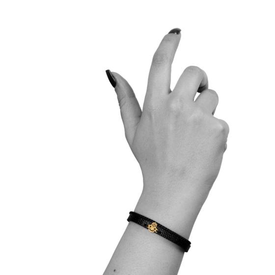 دستبند زنانه طلا طرح Hamsa