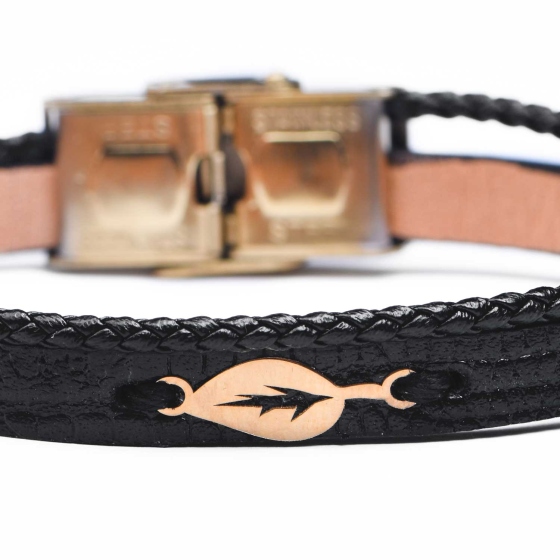 دستبند زنانه طلا طرح برگ