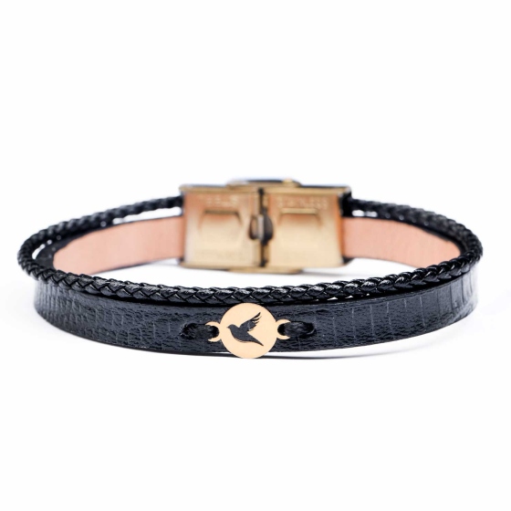 دستبند زنانه طلا طرح پرنده