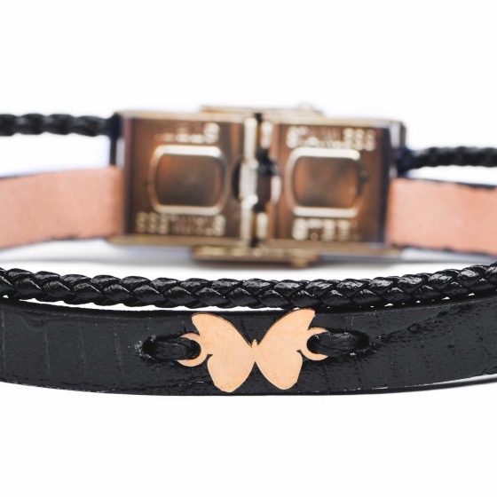 دستبند زنانه طلا طرح پروانه