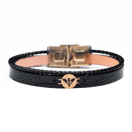 دستبند زنانه طلا طرح زنبور