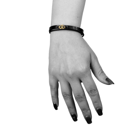 دستبند زنانه طلا طرح قلب شکسته