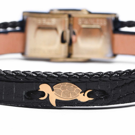 دستبند زنانه طلا طرح لاک پشت