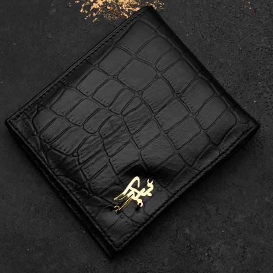 کیف جیبی طلا چرم اسم بابک