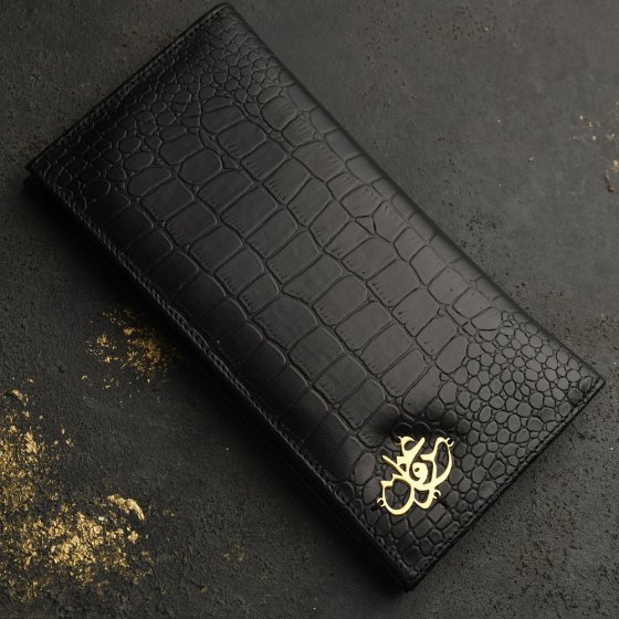 کیف پول کتی طلا چرم اسم عرفان