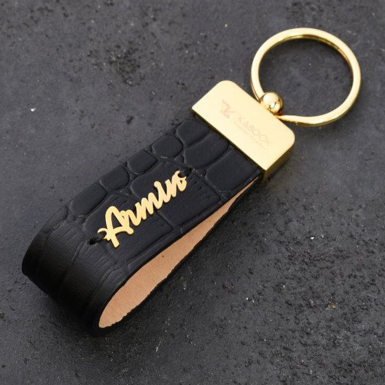 جاکلیدی طلا چرم اسم آرمین