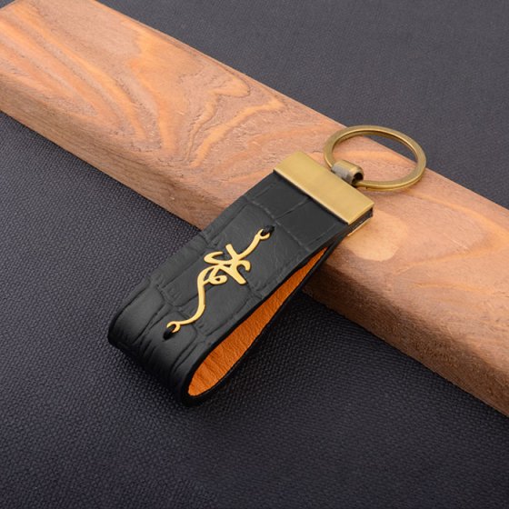 جاکلیدی طلا چرم اسم عماد