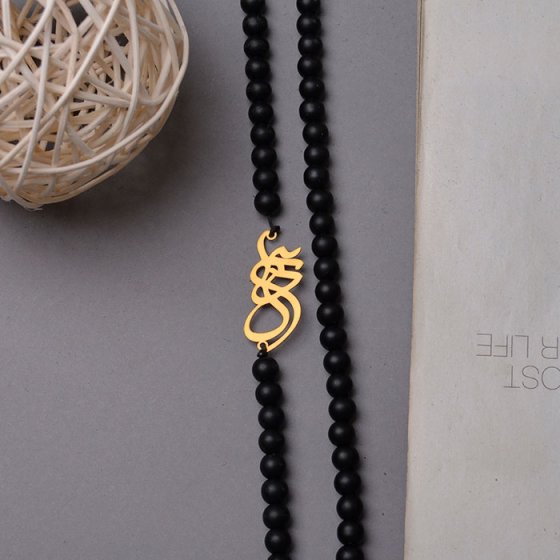 گردنبند با پلاک طلا اسم عادل