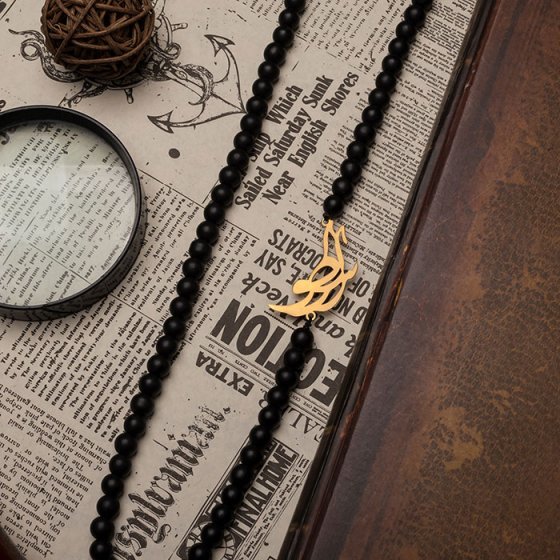 گردنبند با پلاک طلا اسم ارسطو