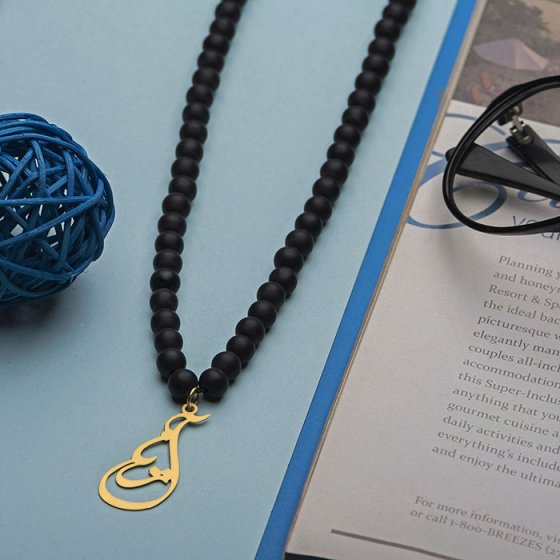 گردنبند با پلاک طلا اسم آتنا