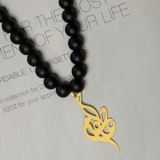 گردنبند با پلاک طلا اسم عاطفه