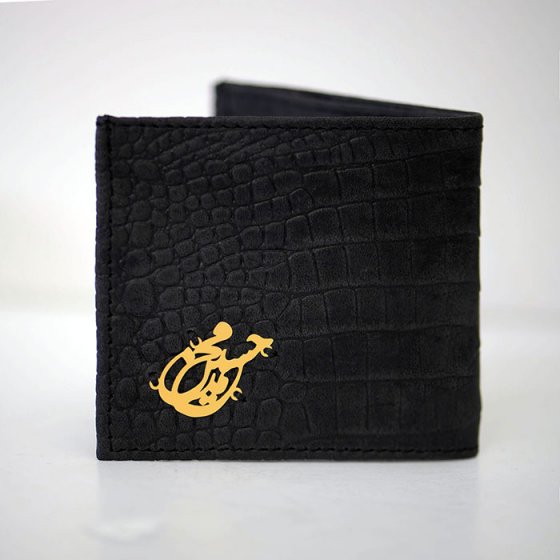 کیف جیبی طلا چرم اسم محمد حسین