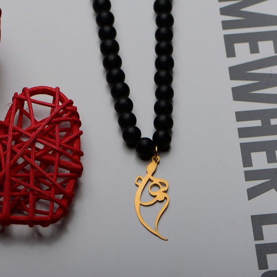 گردنبند با پلاک طلا اسم بهمن