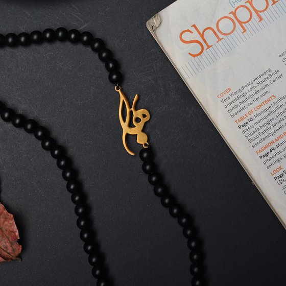 گردنبند با پلاک طلا اسم بهار