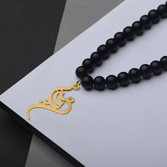 گردنبند با پلاک طلا اسم دنیا