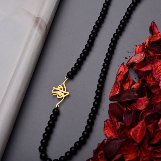 گردنبند با پلاک طلا اسم داوود