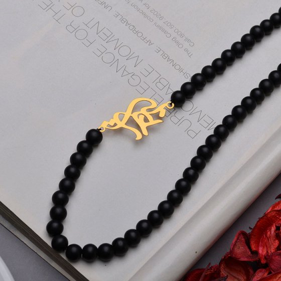 گردنبند با پلاک طلا اسم دینا