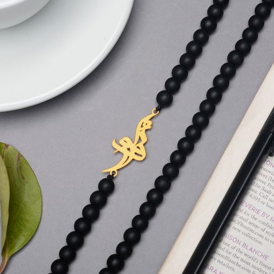 گردنبند با پلاک طلا اسم فواد