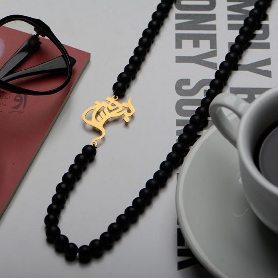 گردنبند با پلاک طلا اسم بنفشه