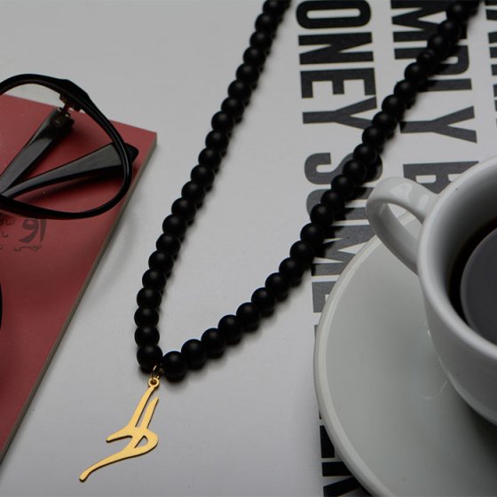 گردنبند با پلاک طلا اسم الی