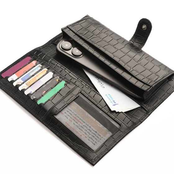 کیف موبایل چرم مشکی