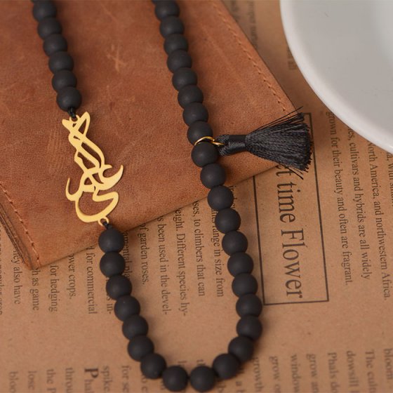 گردنبند با پلاک طلا اسم علی اکبر