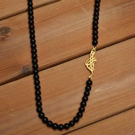 گردنبند با پلاک طلا اسم باران