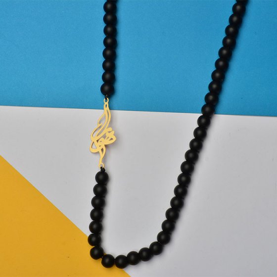 گردنبند با پلاک طلا اسم اهورا