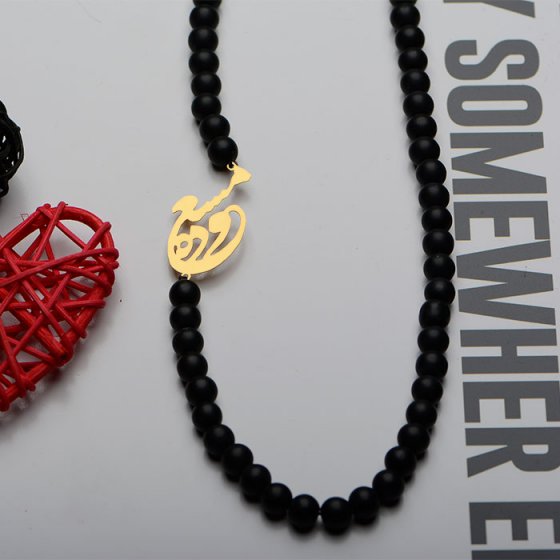 گردنبند با پلاک طلا اسم مسعوده