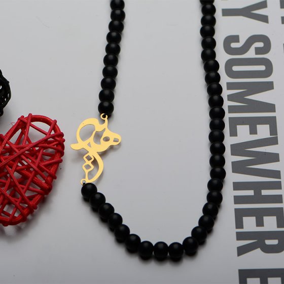 گردنبند با پلاک طلا اسم هدیه