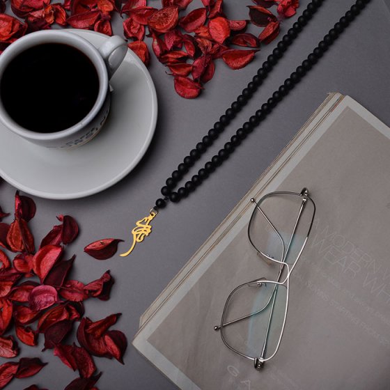 گردنبند با پلاک طلا اسم نازی