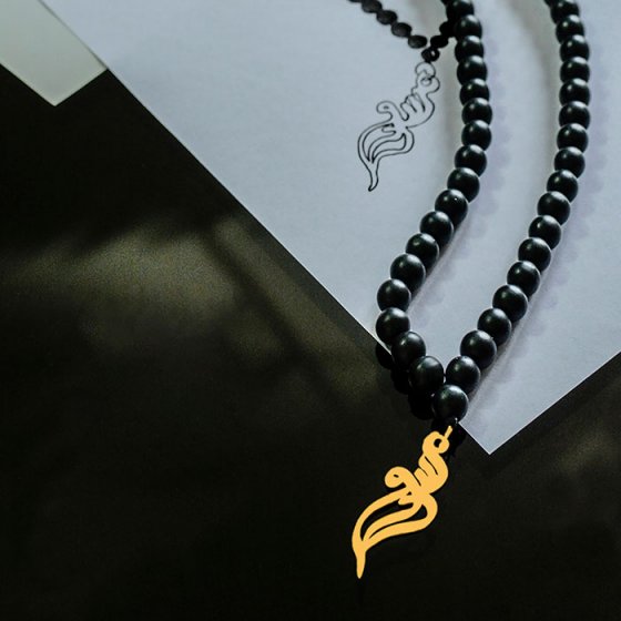 گردنبند با پلاک طلا اسم مسعود